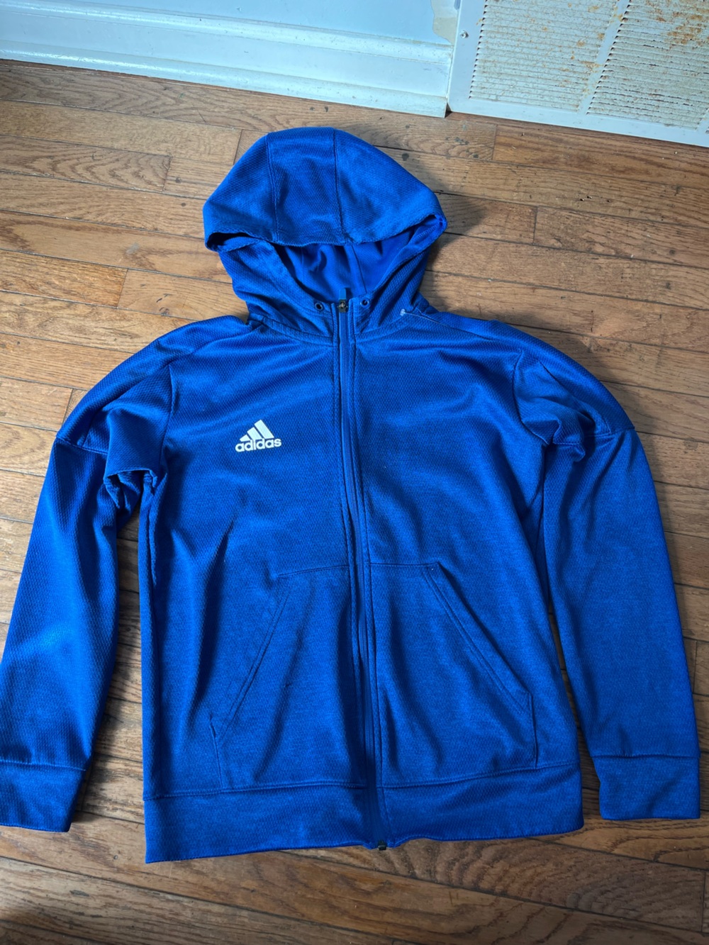 adidas Royal Blue Full-Zip Performance Hoodie